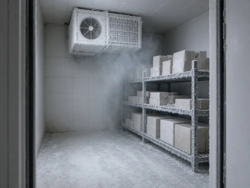 Commercial freezer repair London - engineer checking a trade upright freezer