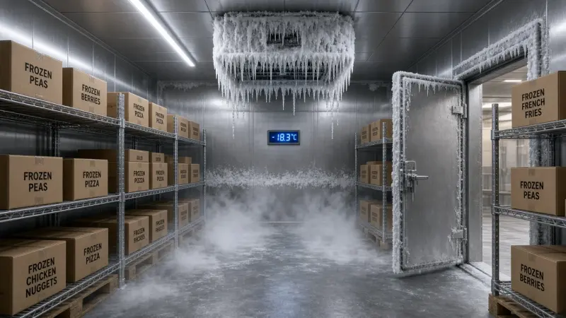 Commercial freezer repair London - walk-in freezer room -18.3C